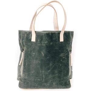NOTEBOOKS & HONEY Olive Wax Canvas Tote Bag - The Wild One